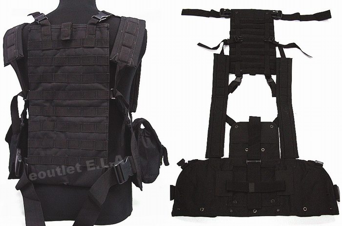 RRV Recon Combat Vest w/Hydration Pouch BLK