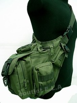 Milspec Shoulder Tactical Jumbo V.Pack Bag OD
