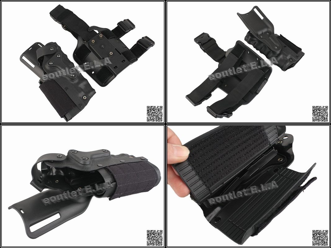 SLS 3280 Model Waist Leg Universal RH/LH Holster BK