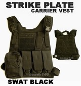 P.D SWAT BLACK STRIKE Plate Carrier Harness MOLLE Vest