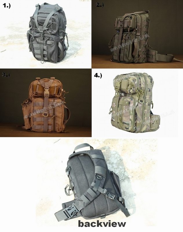 1000D Bag Sling Chest Backpack Molle Tactical Rucksack 4CLRS