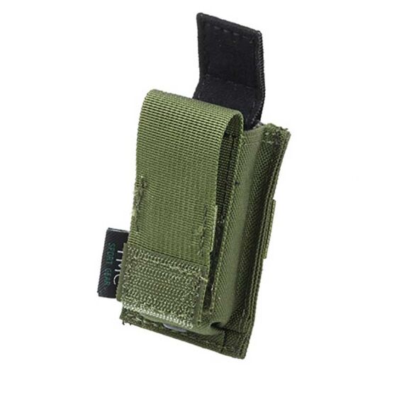 TMC 9mm Cordura MOLLE Single Pistol Magazine Pouch (Olive Drab)