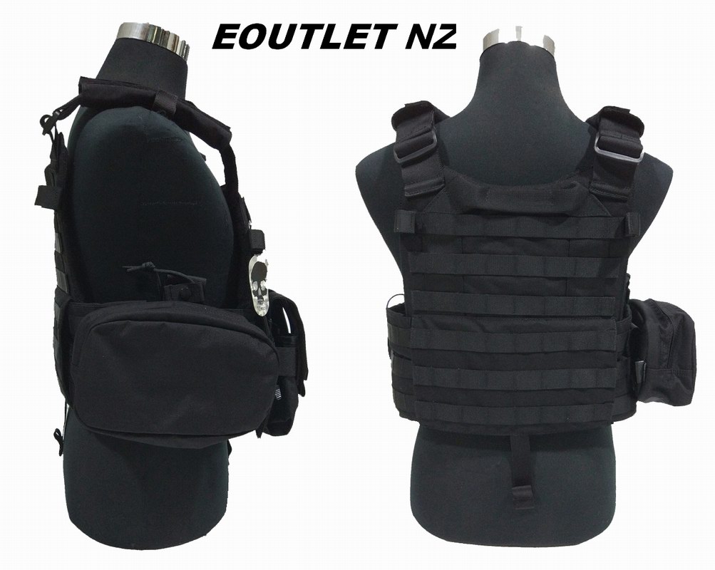 TMC Cordura LBT6094A Style Plate Carrier w/3 Pouch (Black)