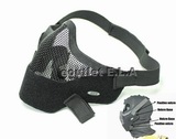 Spartan Mesh Half Face Mask Negative Velcro Black