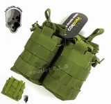 Cordura MOLLE Open Top Double Magazine Pouch OD
