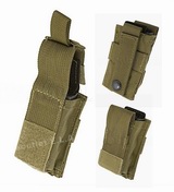 TMC 9mm Cordura MOLLE Single Pistol Mag Pouch Tan Khaki