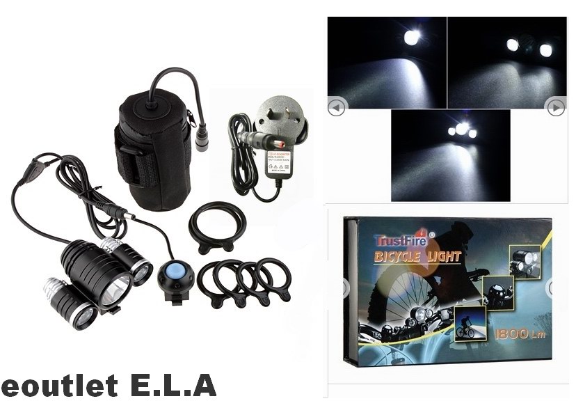 TrustFire 1800 Lumens Bicycle Light 3LEDs V.Brightness