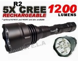 5X R2 CREE LED 1200 Lumens RECHARGEABLE Flashlight