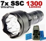 UltraFire 1300 7x SSC CREE U2 LED Torch Recharge