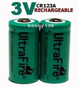 UltraFire CR123A 3.0v Rechargeable Battery X4