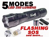Ultrafire R5 350 Lumen LED 5 MODE Flashlight Torch