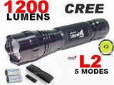 UltraFire 1200Lumens L2 5MODES XM-L2 LED Flashlight Torch
