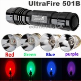 UltraFire Red/Green/Blue CREE LED Flashlight 501B