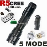 UltraFire 502B R5-5M 350Lum LED RECHARGEABLE TORCH set