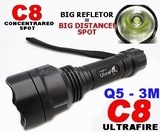 UltraFire C8 Q5 CREE LED Flashlight MCU 3-MODE 250 Lumens