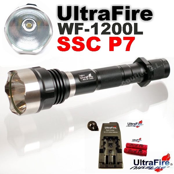 UltraFire WF-1200L SSC P7 LED Torch RECHARGE SET