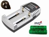 ULTRAFIRE WF-188 NEW Smart Charger + 2x 2600mAh GREEN