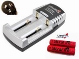 ULTRAFIRE WF-188 NEW Smart Charger + 2x 2600mAh RED