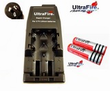 ULTRAFIRE 18650 Intelligent Charger + 2x 3000mAh R/S