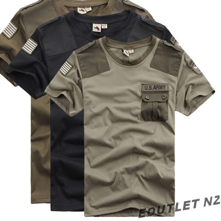 FREE KNIGHT US ARMY AIRBORNE Tactical Military Combat T-Shirt Kh