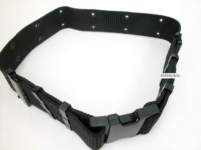 2.25\" US ARMY MIL LOAD BEARING Combat Duty Belt BLACK