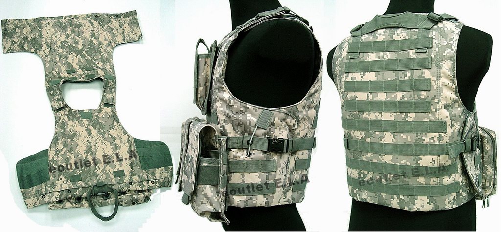 USMC MOLLE Combat Assault Plate Carrier Vest ACU