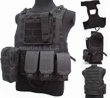 USMC MOLLE Combat Assault Plate Carrier Vest BK