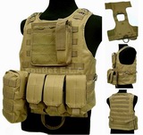 USMC MOLLE Combat Assault Plate Carrier Vest CB