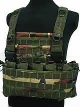 USMC WSH MOLLE Combat Carrier Chest Rig Vest Woodland