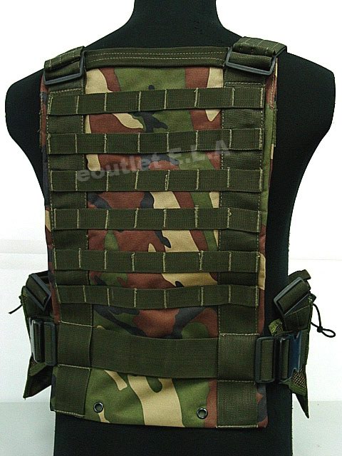 USMC WSH MOLLE Combat Carrier Chest Rig Vest Woodland