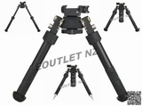 V8 Atlas Style 6.5"-9" QD RIS Adjust Bipod + Spike Feet