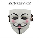 Wire Mesh V FOR VENDETTA Airsoft Costume TPU Mask WHITE