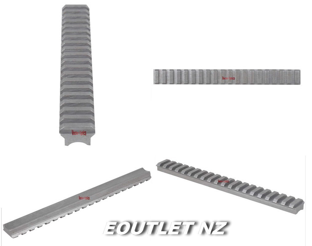 Vector Optics 8 Inch 19 Slots Steel Picatinny Rail (Curved Base)