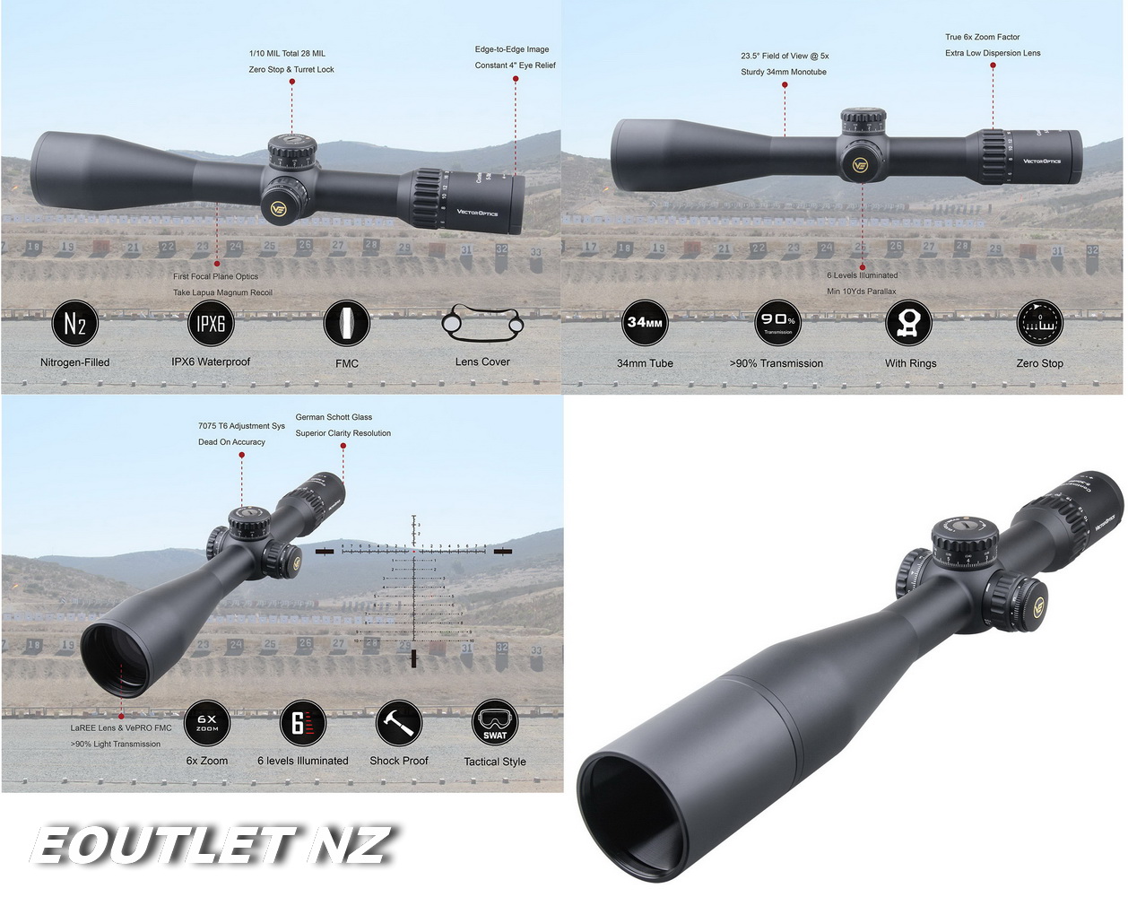 Vector Optics 34mm Continental 5-30x56 FFP Riflescope