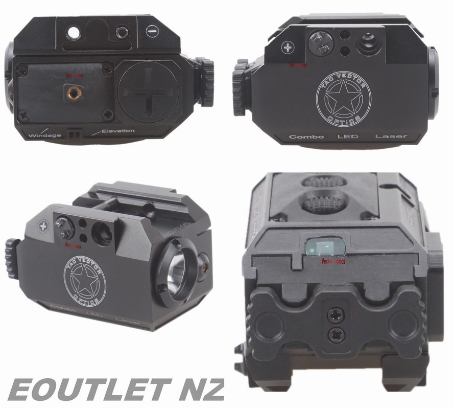 Vector Optics Blackout Pistol Green Laser Flashlight Combo Sight