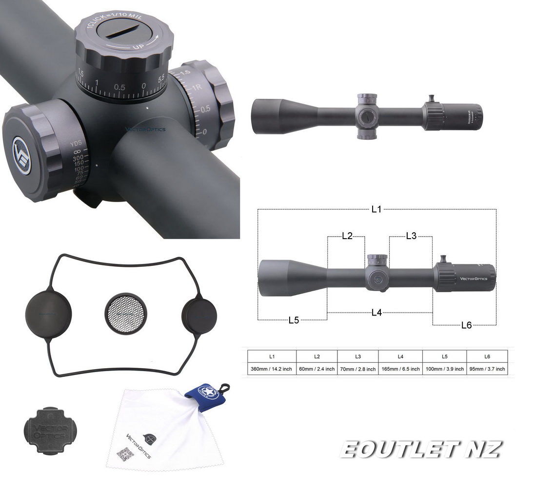 Vector Optics Marksman 6-24x50 FFP Tactical Riflescope Scope