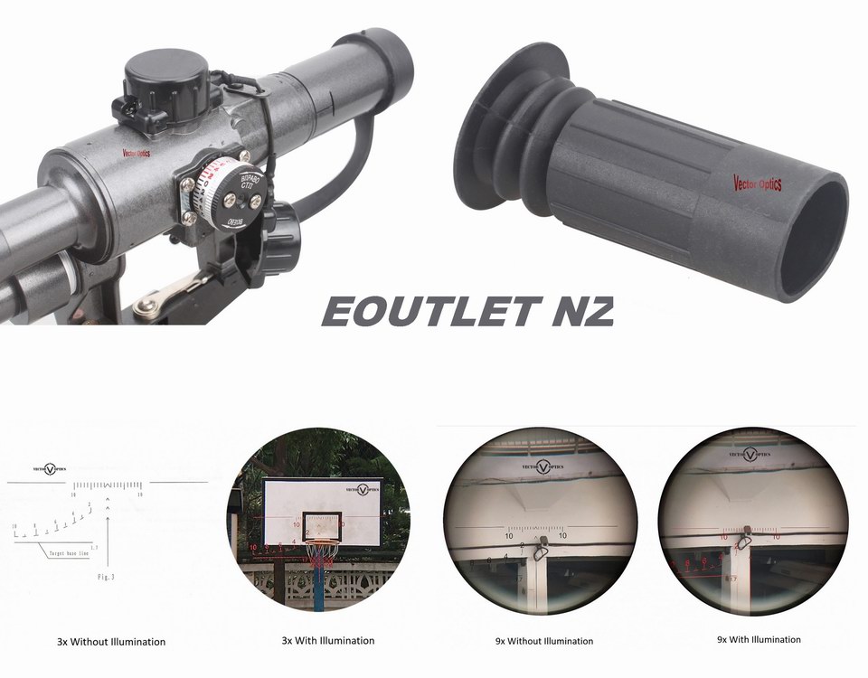 Vector Optics Dragunov 3-9x24 SVD Tactical Military Sniper Scope