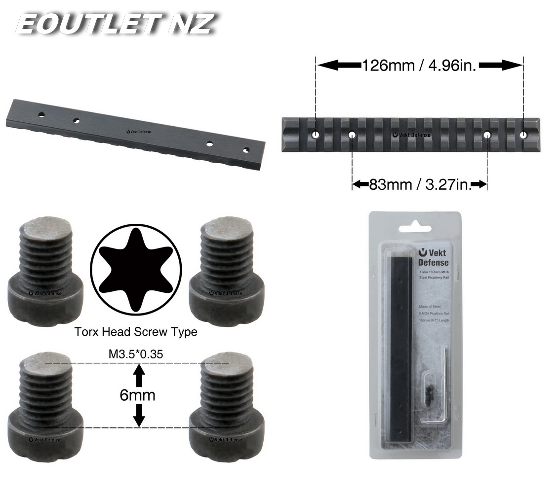 Vekt Defense Tikka T3 Picatinny Steel Rail