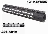 Tactical AR10 .308 12" Inch Slim KeyMod Free Float Handguard