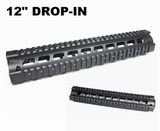 Tactical 12" M Series Carbine Drop In Quad Rail RIS Handguard GB