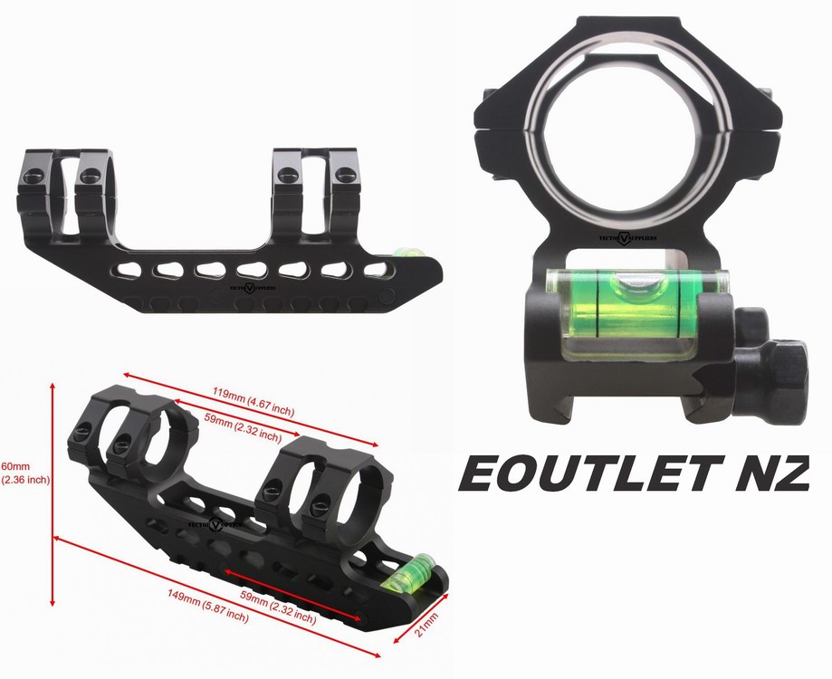 TacVector 25-30mm One Piece Cantilever Bubble Scope Mount V2