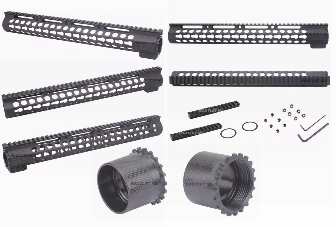 VO Tactical KeyMod 15\" Slim Lightweight Free Float Handguard Mou