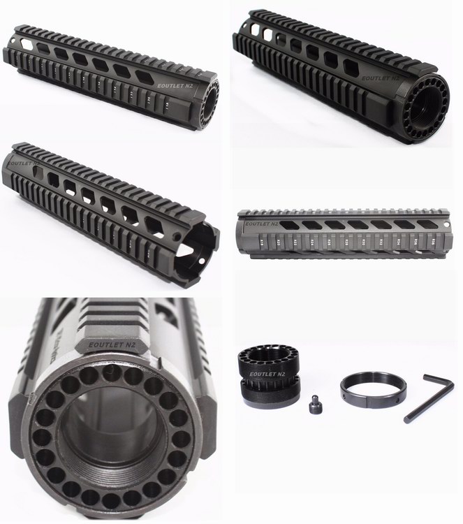 Tactical T.S. 10\" Carbine Free Floating Quad Rail Handguard