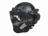 W.S Tactical G4 System Fast PJ Helmet & Mask w/ Goggles (BK)