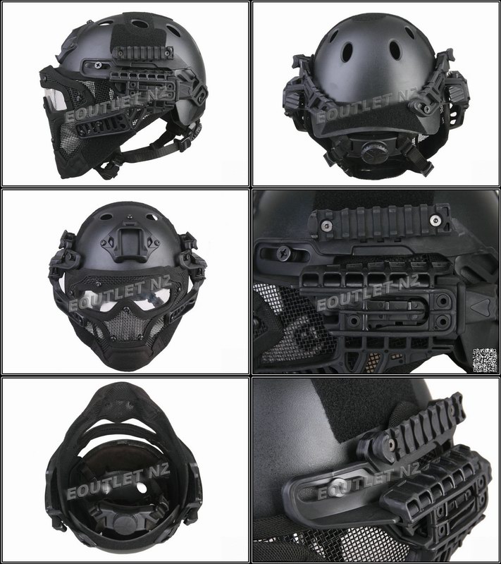 W.S Tactical G4 System Fast PJ Helmet & Mask w/ Goggles (OD)