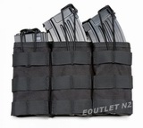 P.D MOLLE Triple Open Top Magazine Pouch Black