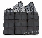 P.D MOLLE Triple Open Top Magazine Pouch Black