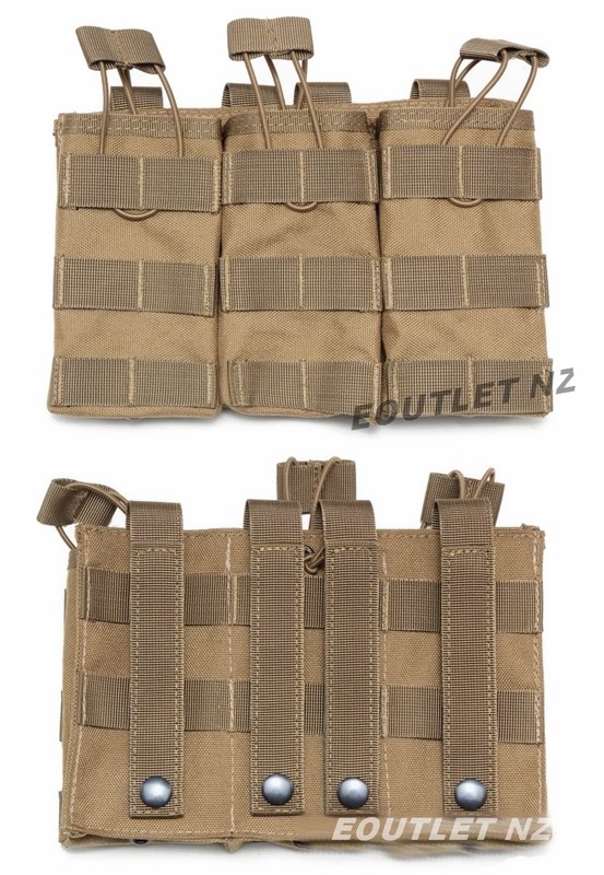 P.D MOLLE Triple Open Top Magazine Pouch CB Coyote Brown