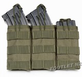 P.D MOLLE Triple Open Top Magazine Pouch OD Olive Drab