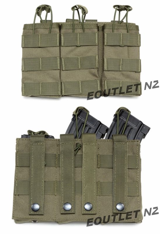 P.D MOLLE Triple Open Top Magazine Pouch OD Olive Drab